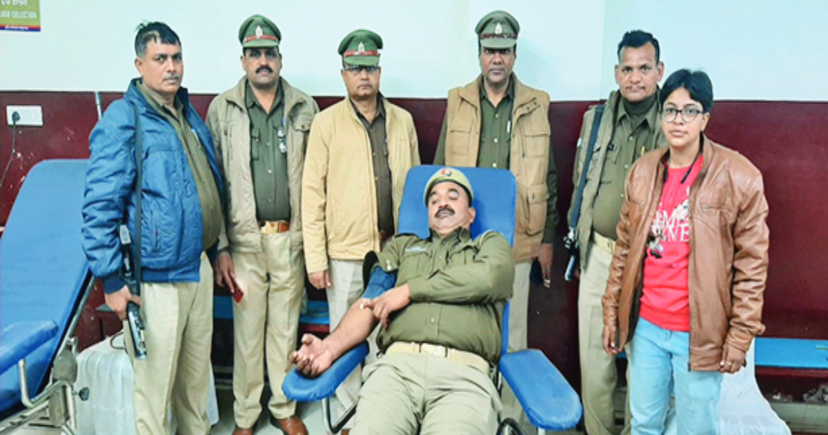 Over 70 people donate blood in Knp police camp